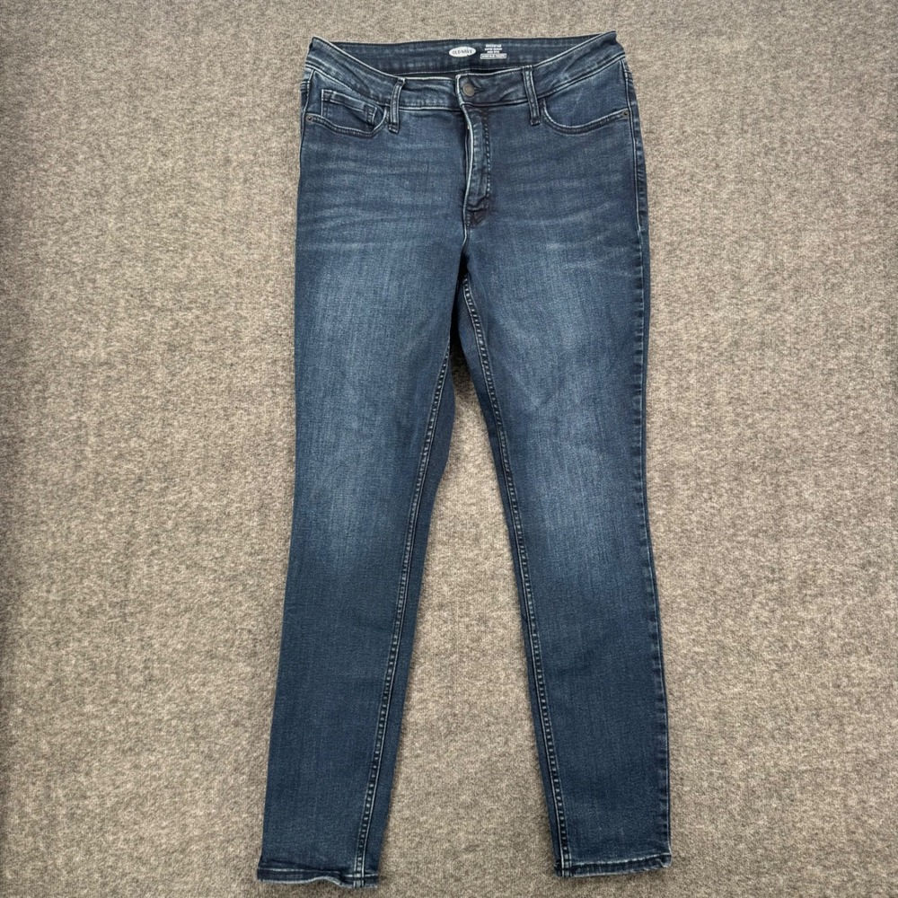 Old Navy Rockstar Super Skinny High Rise Dark Wash Jeans Women 12 Secret-Slim